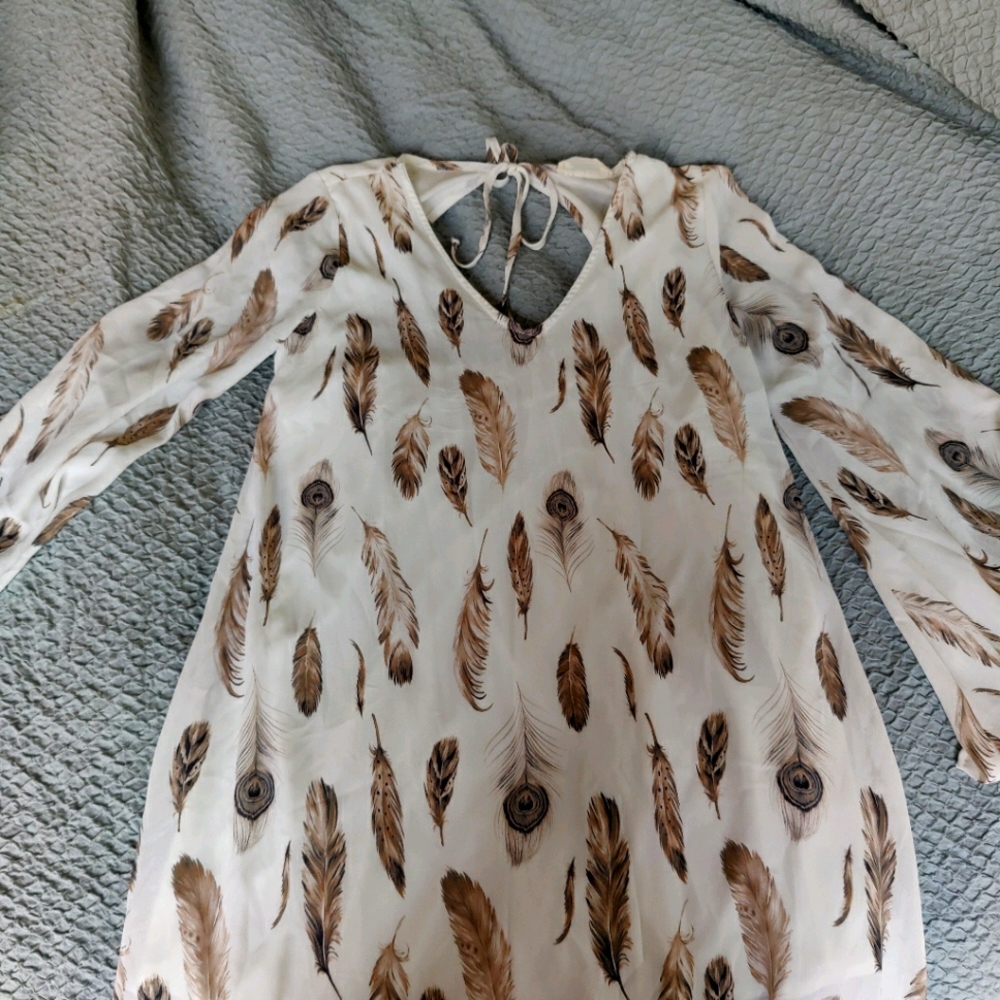 Peacock Feather Shift Dress